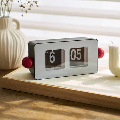 Retro Flip Clock with Ball Accents