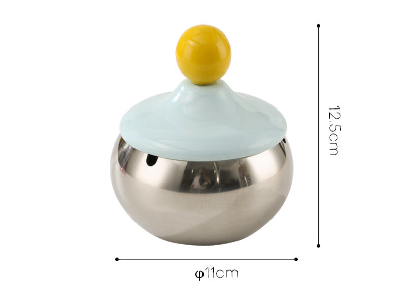 Retro Ball Stainless Steel Ashtray