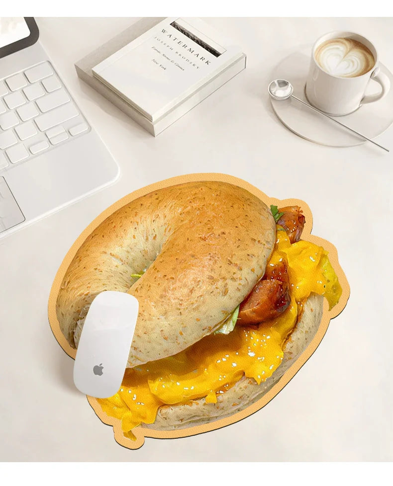 Cute Dessert-Shaped Leather Mouse Pad