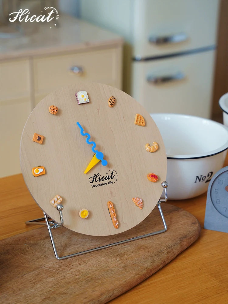 Wooden Bakery Wall Clock