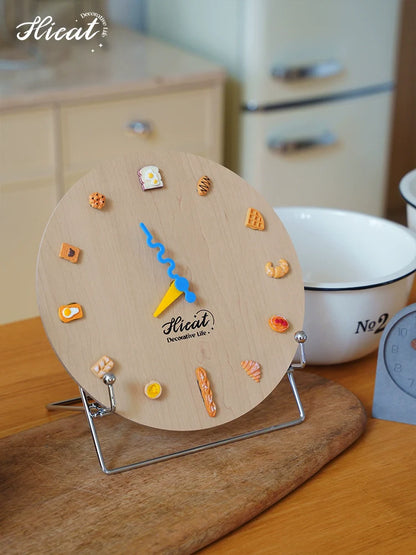 Wooden Bakery Wall Clock