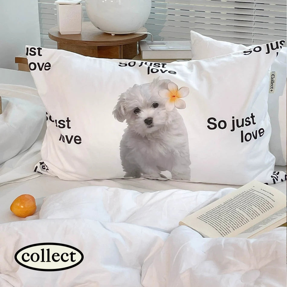 Cotton Pillowcase - Cute Animal & Food Illustration Design (22 Variants)