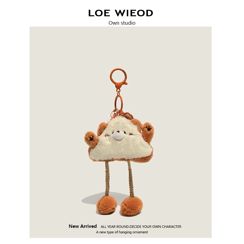 Bear Sandwich Plush Keychain