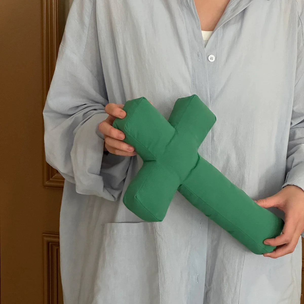 Soft Fabric Cross Cushion – Wall Decor & Hug Pillow