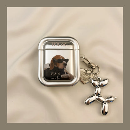 Hip Dog & Cat Pet Silver AirPods Case