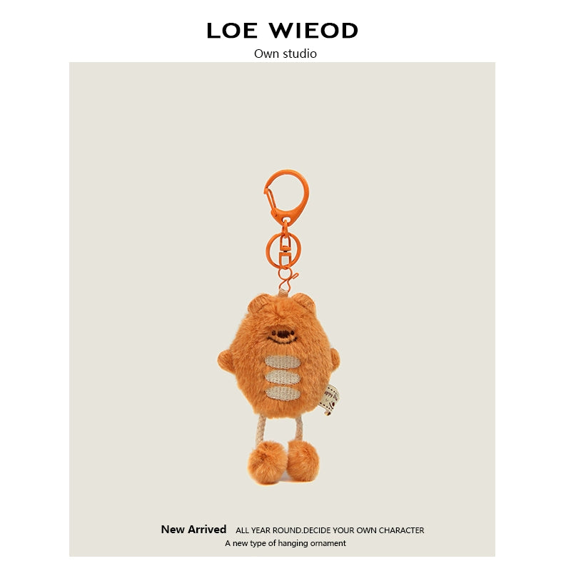 Bear Sandwich Plush Keychain