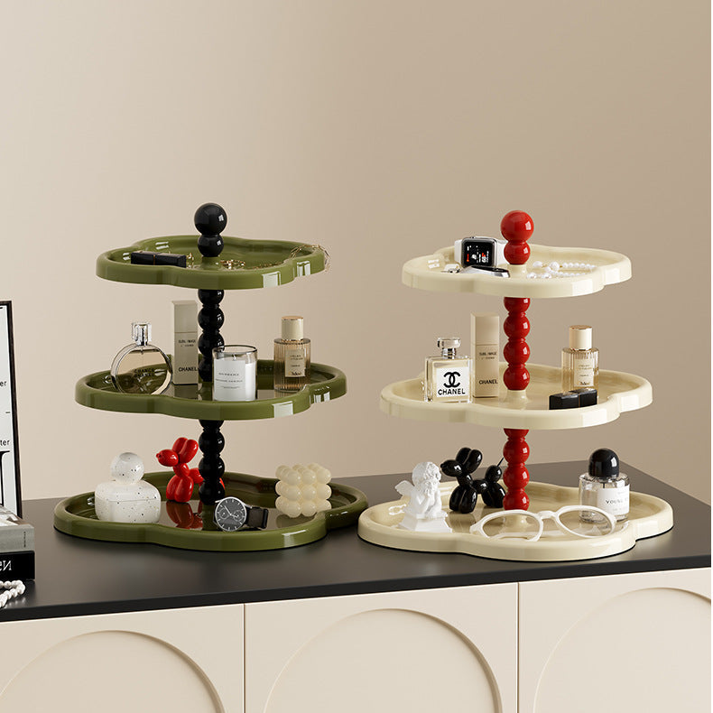 Retro Clover-Shaped Tiered Display Tray
