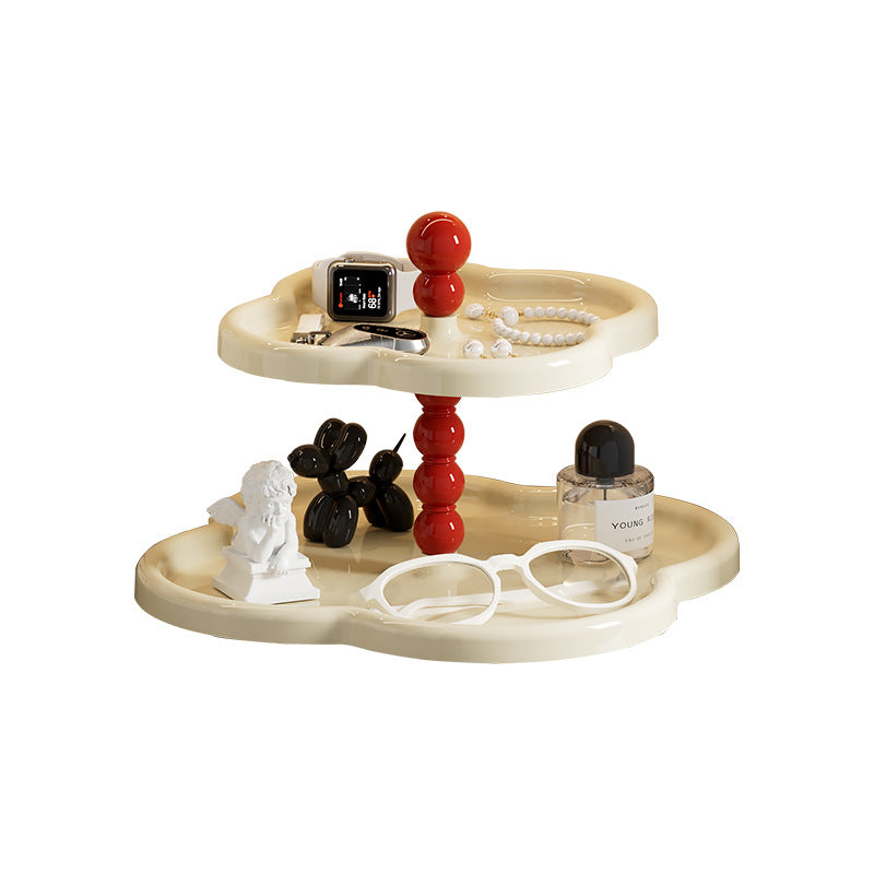 Retro Clover-Shaped Tiered Display Tray