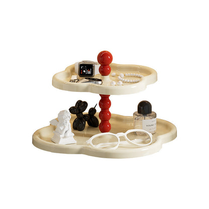 Retro Clover-Shaped Tiered Display Tray