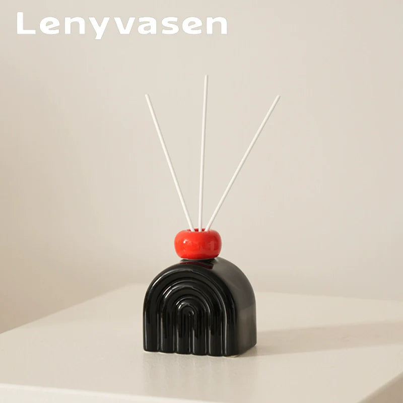 Matisse-Inspired Rainbow Ceramic Diffuser Bottle