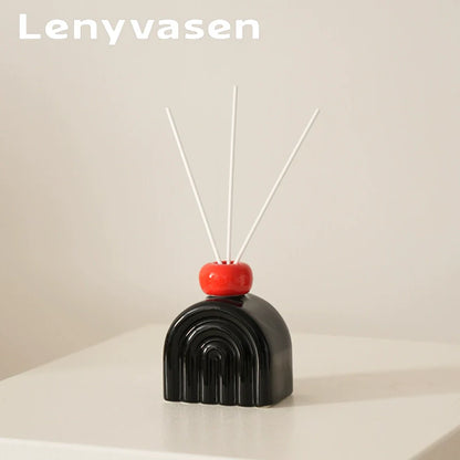 Matisse-Inspired Rainbow Ceramic Diffuser Bottle