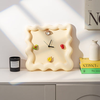 Fruit Accent Cream Wall Clock