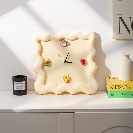 Fruit Accent Cream Wall Clock