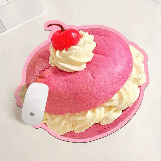 Cute Dessert-Shaped Leather Mouse Pad