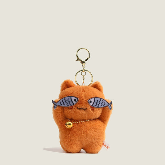 Cool Cat Plush Keychain
