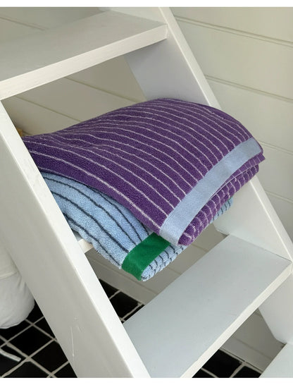 Striped Cotton Bath Towel