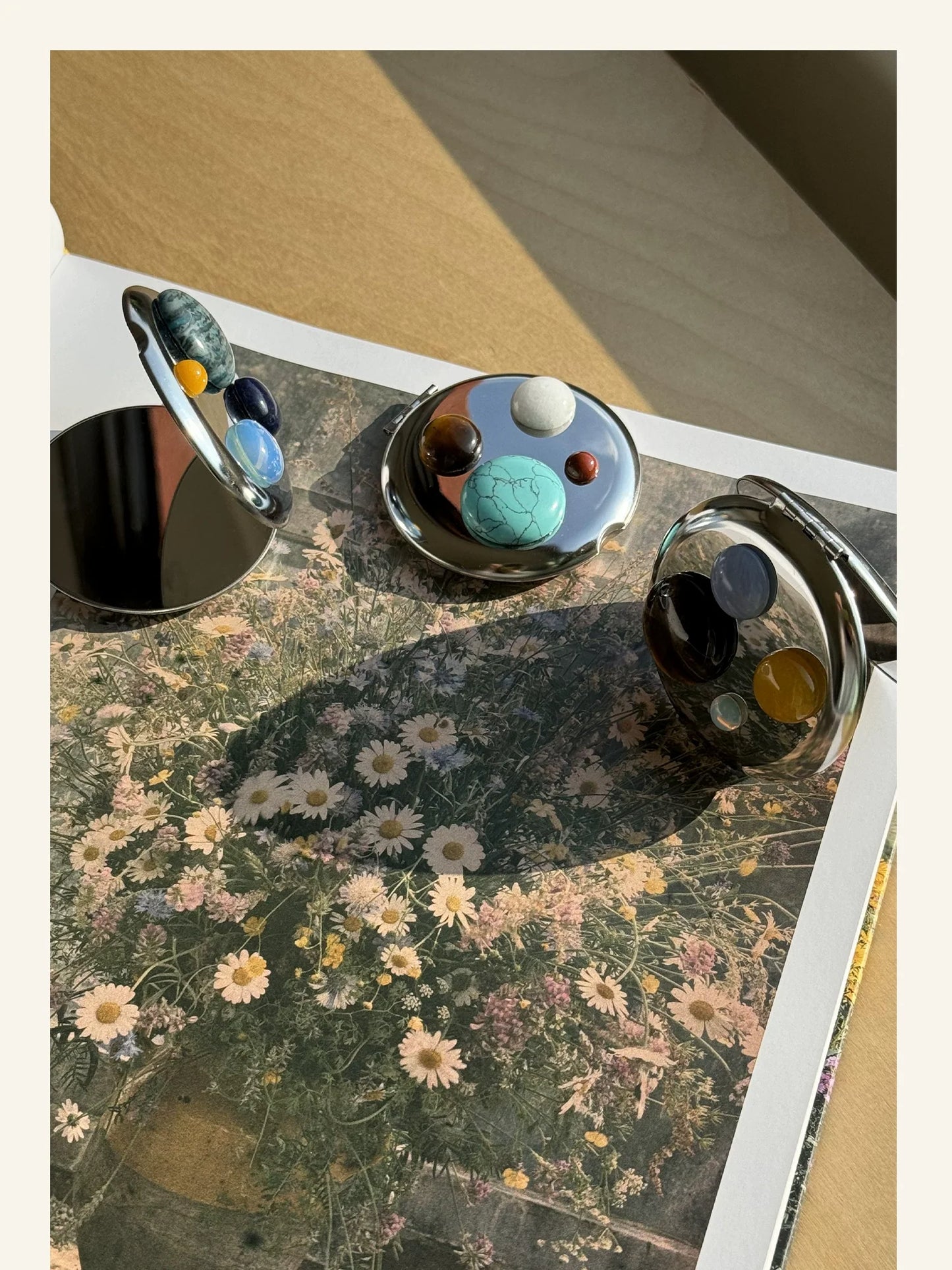 Natural Stone Compact Mirror
