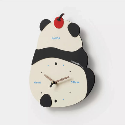 Panda Back Wall Clock