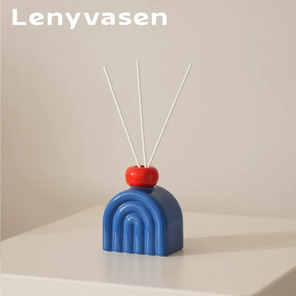 Matisse-Inspired Rainbow Ceramic Diffuser Bottle