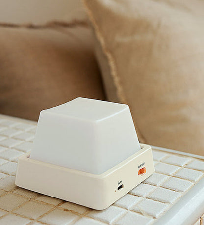 Mechanical Button Night Light – Dimmable LED Mood Lamp with Timer