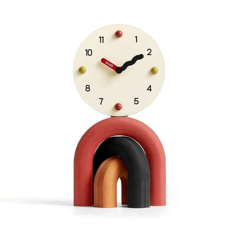 Geometric Arch Rainbow Table Clock