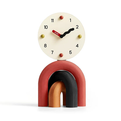Geometric Arch Rainbow Table Clock
