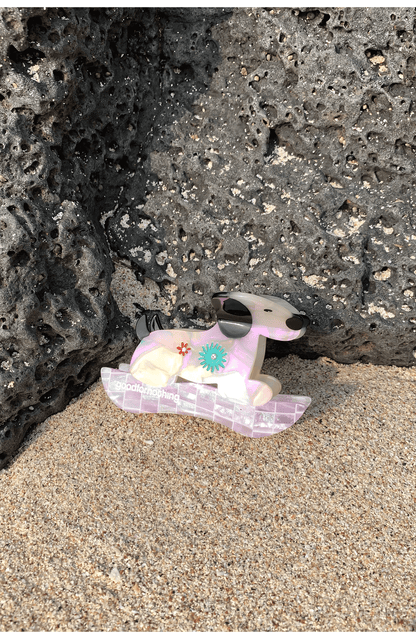 Dog-Shaped Acetate Hair Claw Clip