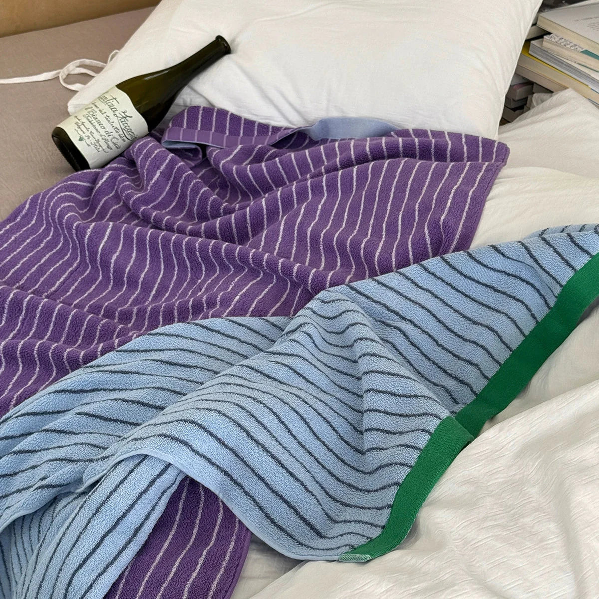 Striped Cotton Bath Towel