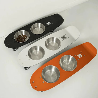 Skateboard Stainless Pet Bowl