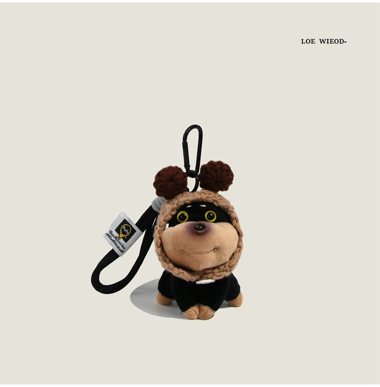 Brown Puppy Plush Keychain