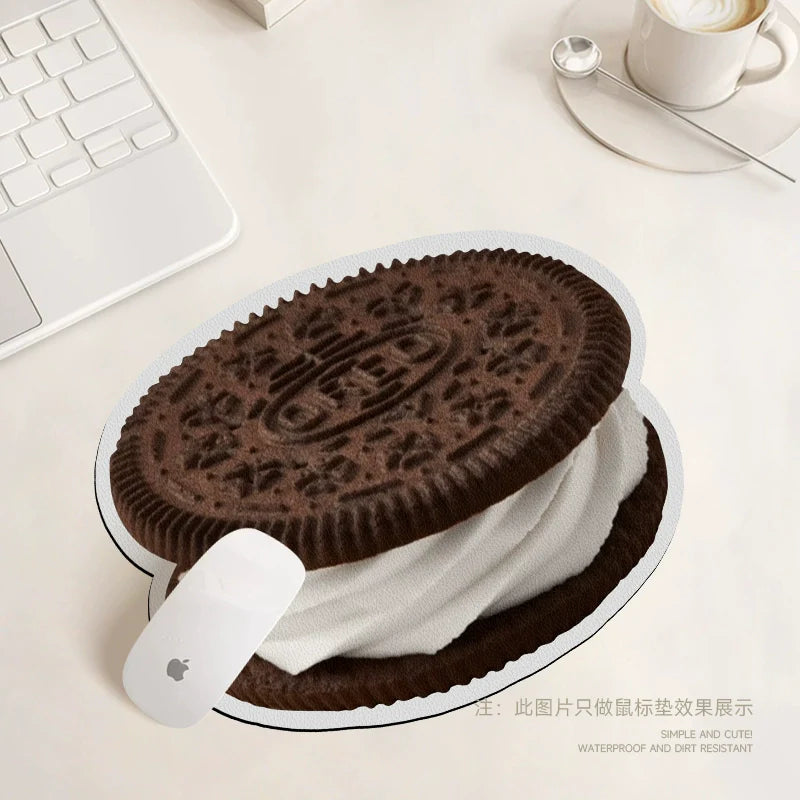 Pancake & Cookie Leather Mouse Pad