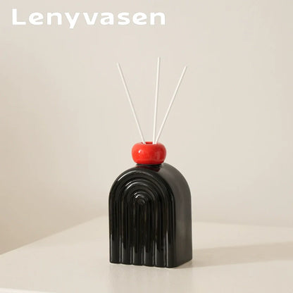 Matisse-Inspired Rainbow Ceramic Diffuser Bottle