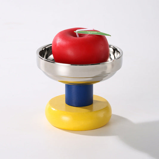 Aroma Candle & Stand Set – Apple, Lemon, Meteor Scented Decor