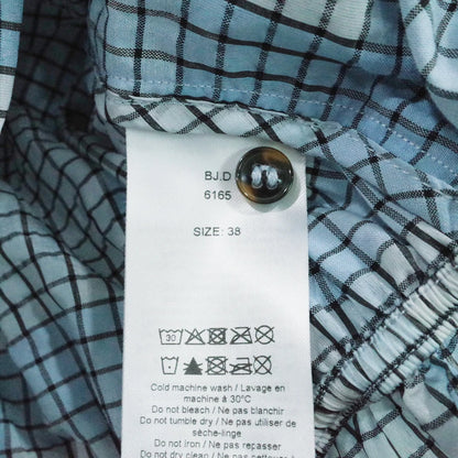 GANNI Short Check Blouse (Size 38)