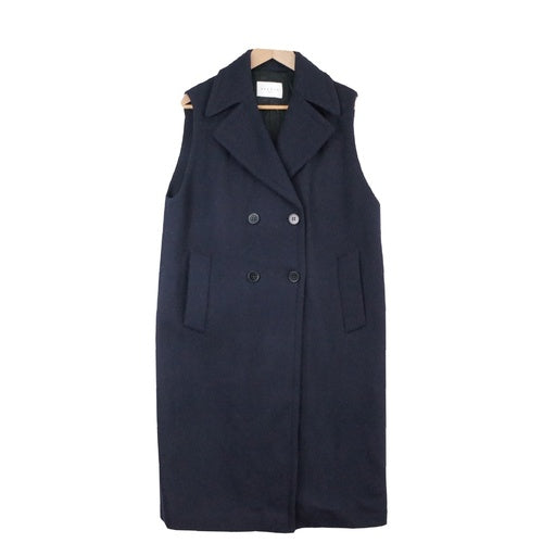 Sandro Long Vest Coat (Size 38)