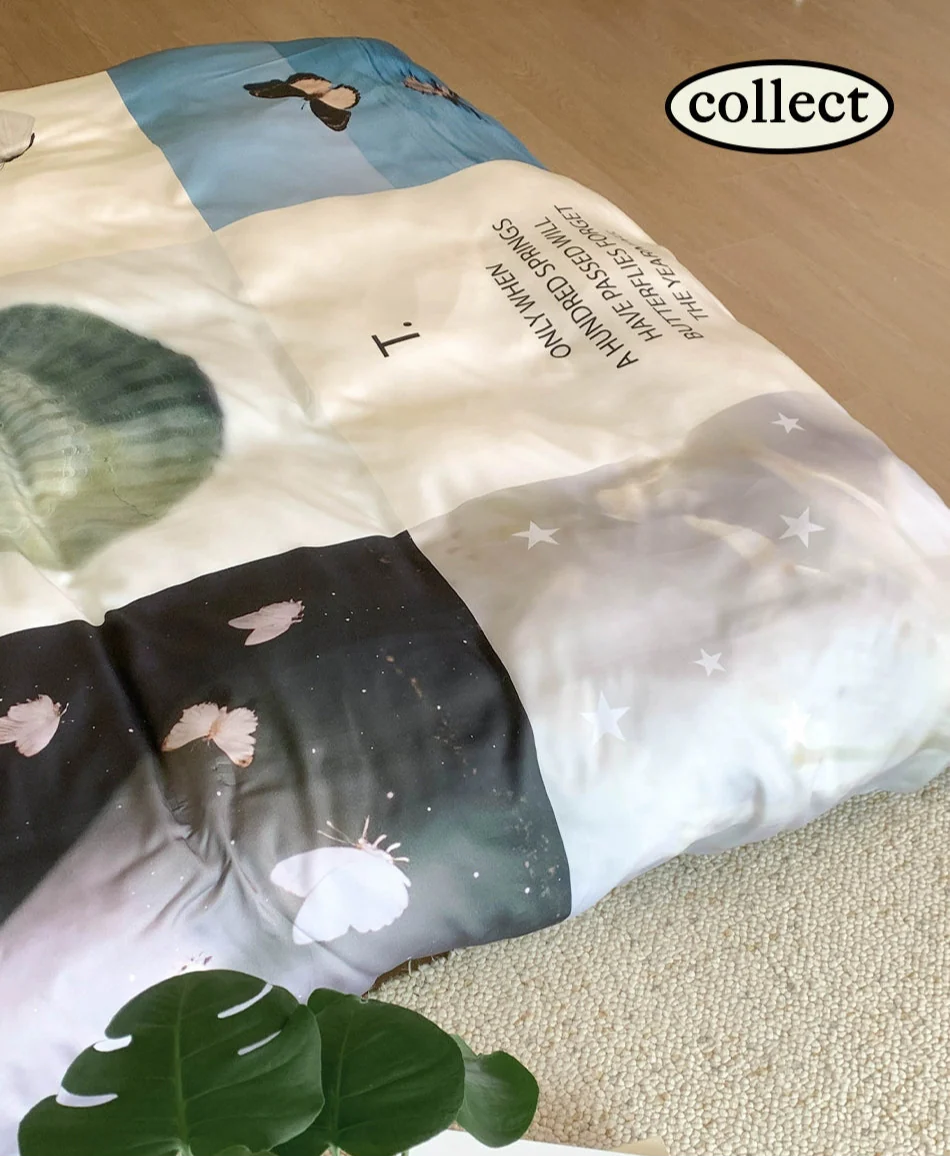 Size chart comparing flat and fitted sheet options