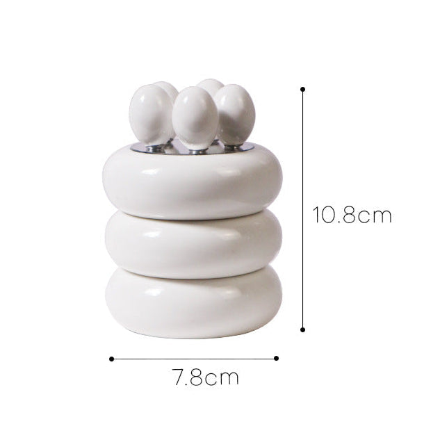 Tomato-Shaped Picks & Round Storage Holder