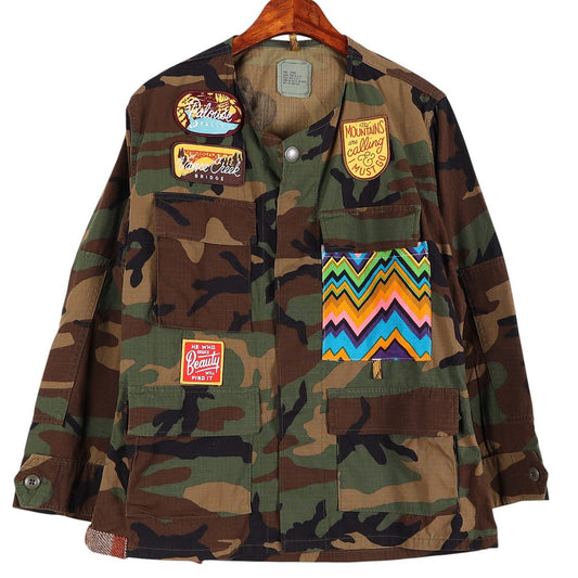 Vintage Military Custom Jacket (Size S)