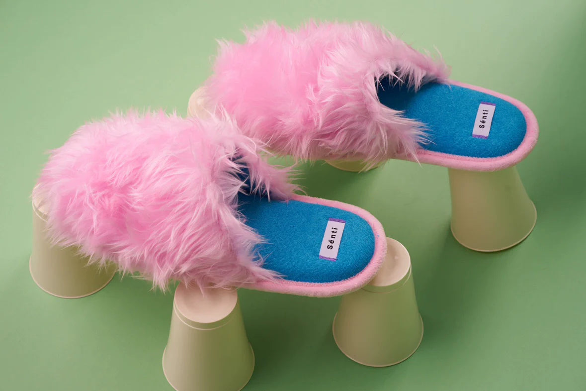 Korean-inspired cute indoor slippers in soft colors