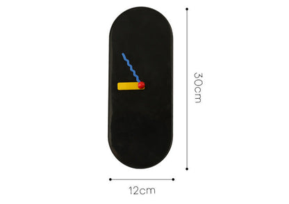 Nordic Oval Wall Clock with Wavy Hands