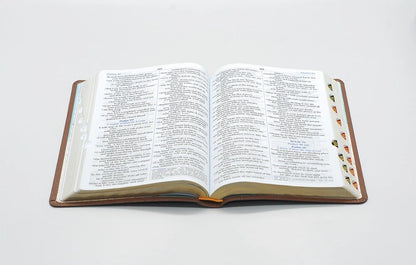 NIV English Bible | Medium Hardcover | Khaki Gray PU Cover | Text Only