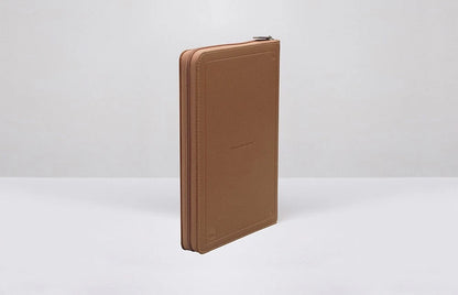 NIV English Bible | Large Zipper PU Cover | Brown | Single Volume
