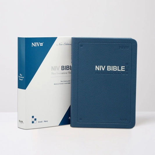 NIV Bible Extra Small Navy PU Cover | English Only | Compact & Lightweight