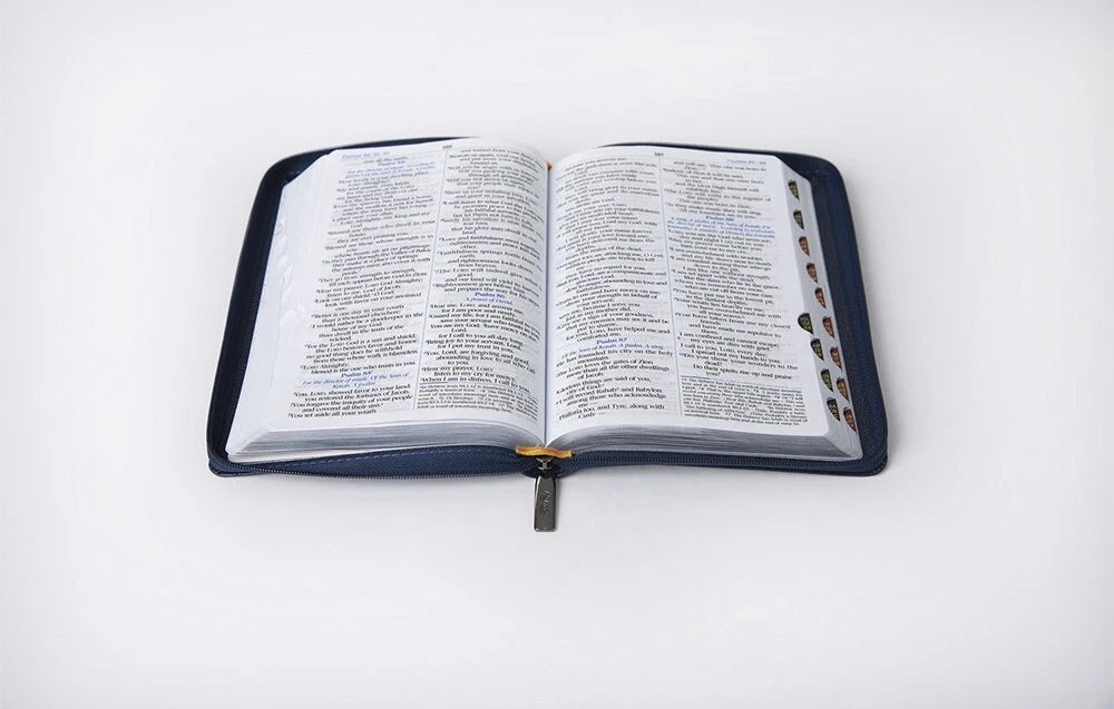 NIV Bible Extra Small Zipper Mocha Brown PU | English Text | Travel Size