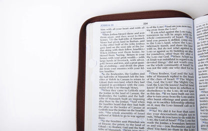 NIV Bible Extra Small Zipper Mocha Brown PU | English Text | Travel Size