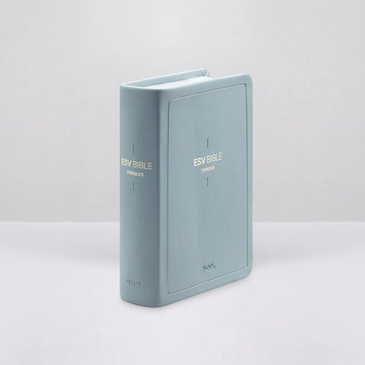 ESV Korean-English Bible | Small Single Volume | Haze Blue PU Cover