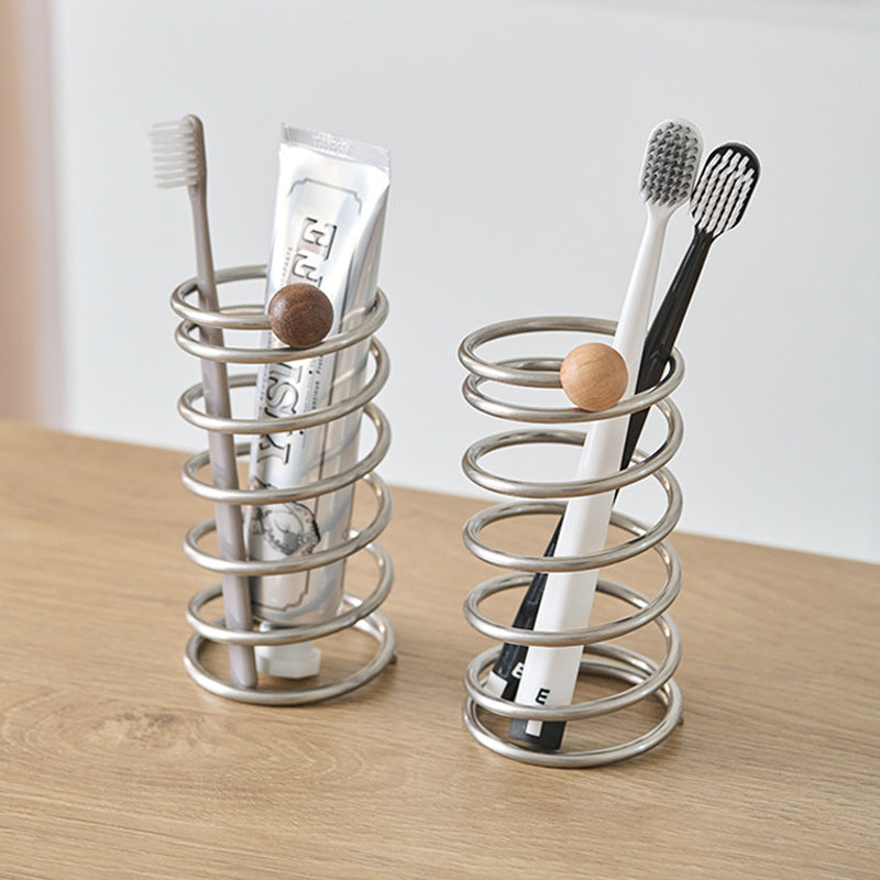 Four styles of spiral holders: cherry wood, walnut wood, red ball, black ball